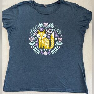 Floral Fox Graphic Tee